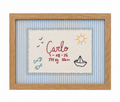 Cuadro de nacimiento personalizado bordado
