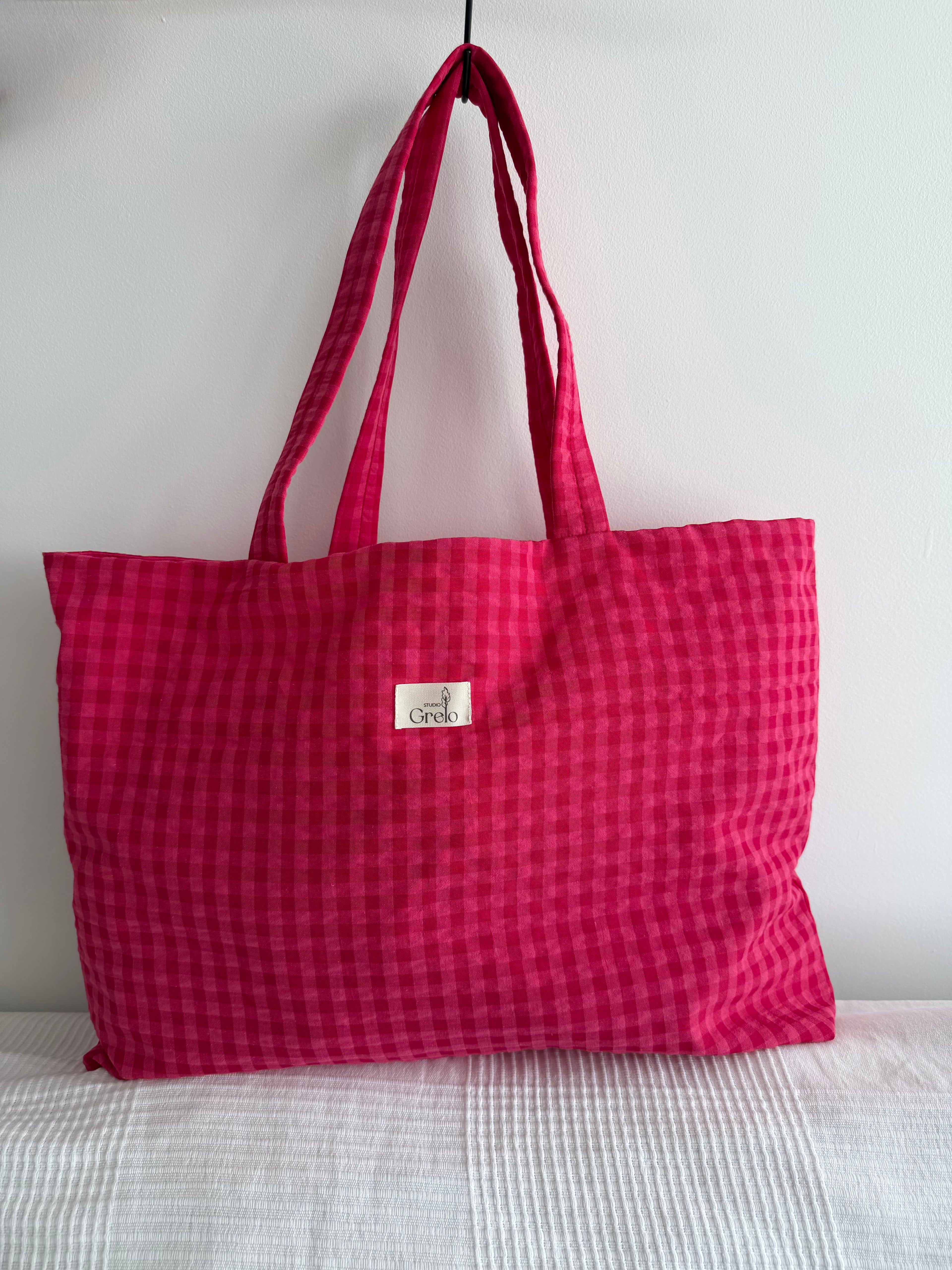 Tote Bag Vichy Fucsia
