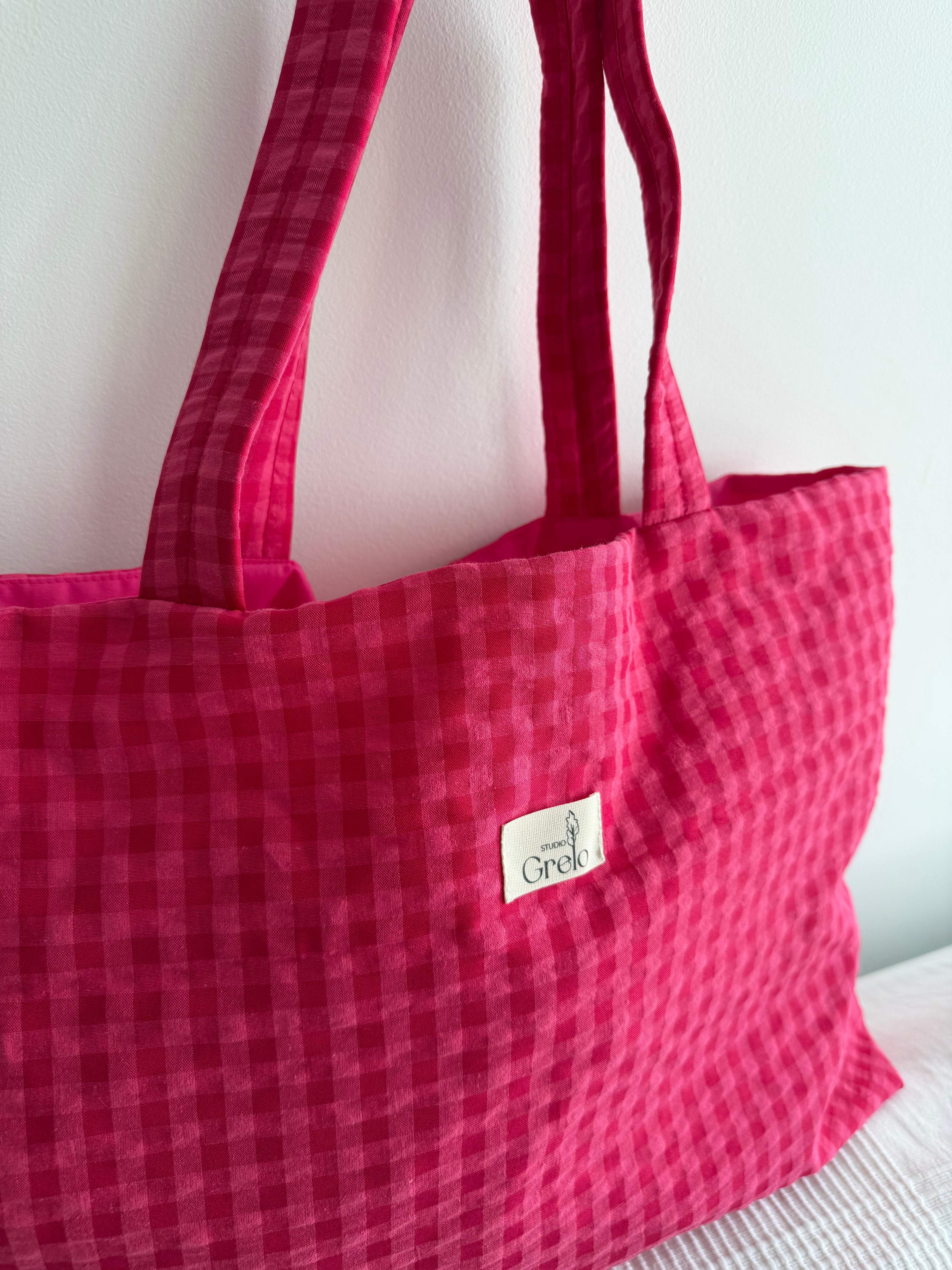 Tote Bag Vichy Fucsia