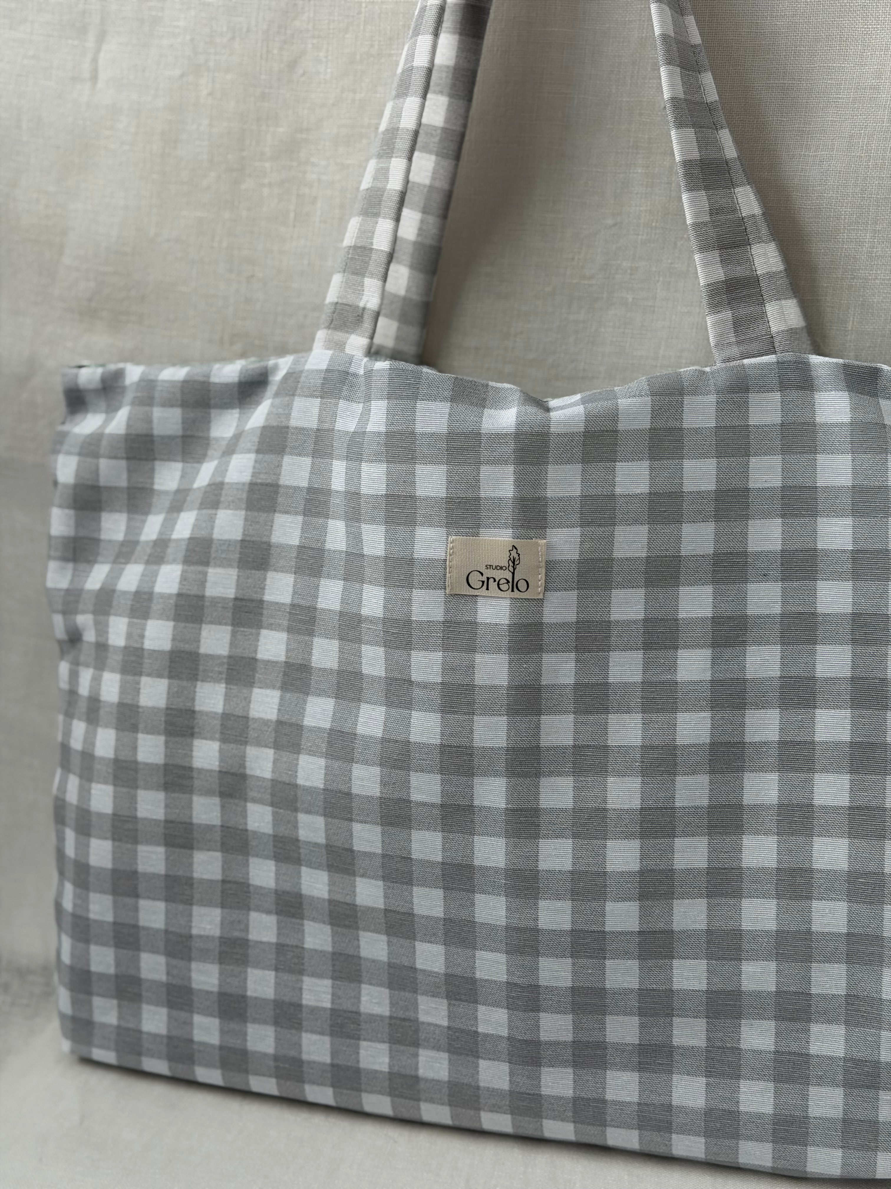 Tote Bag Vichy Gris