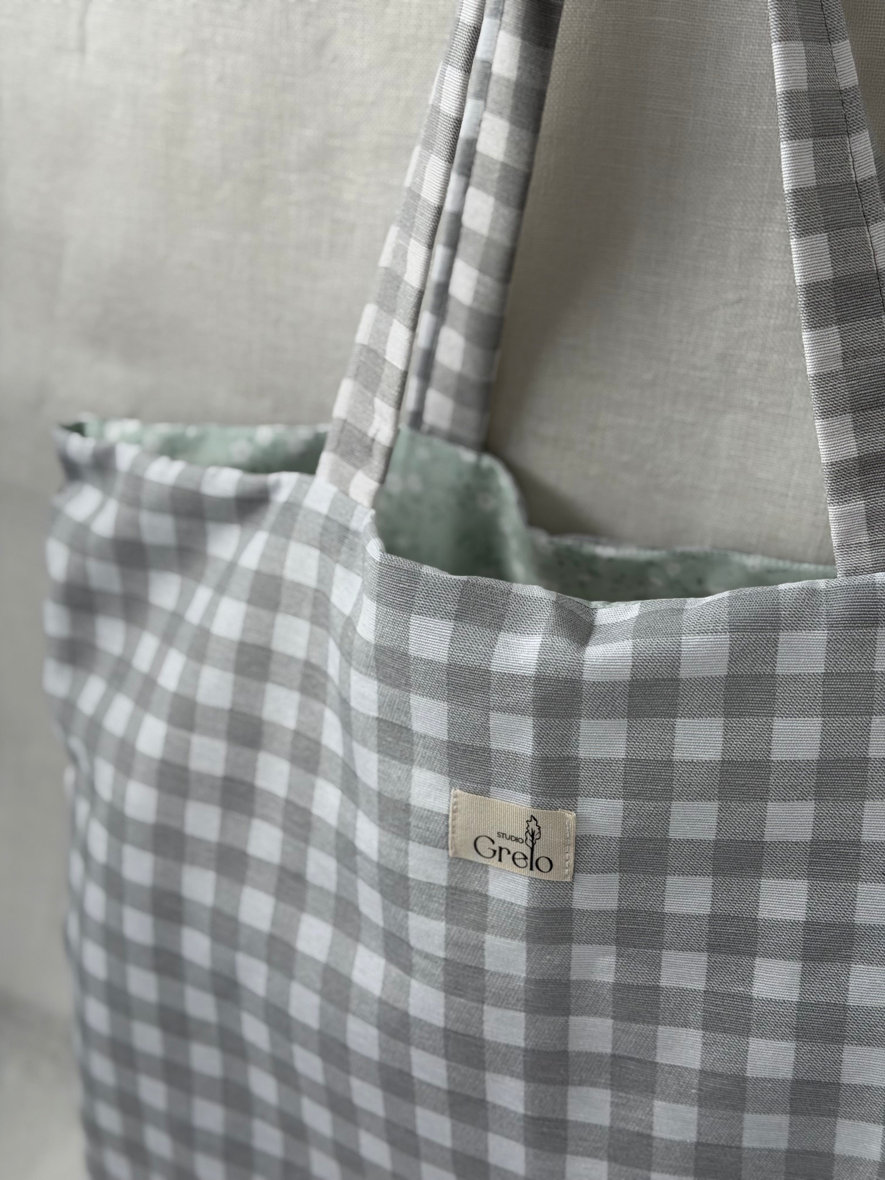 Tote Bag Vichy Gris