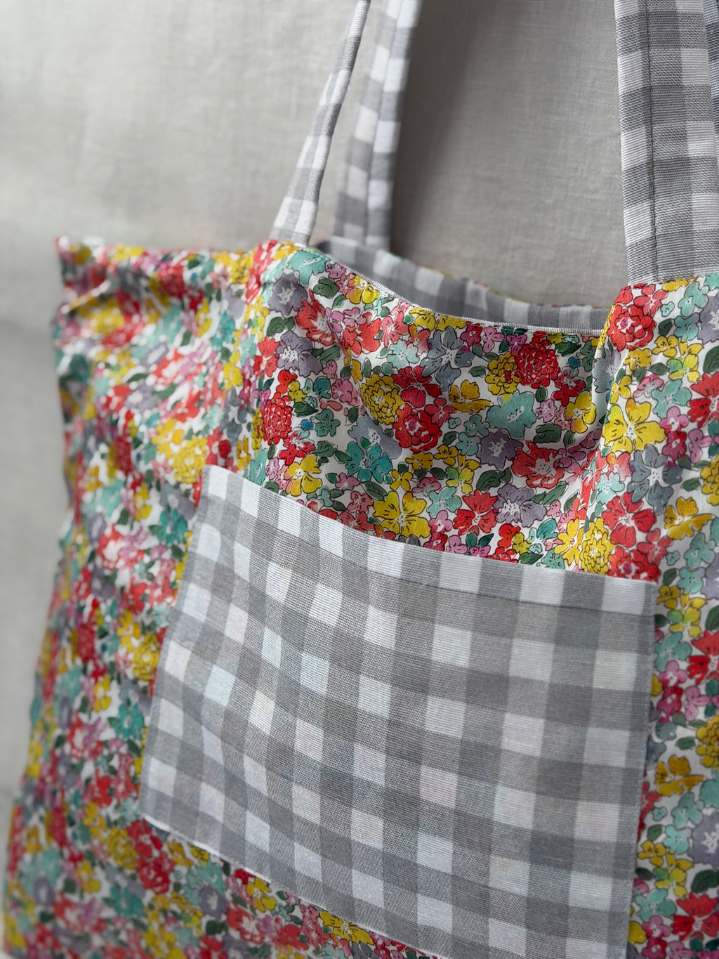 Tote Bag Vichy Gris
