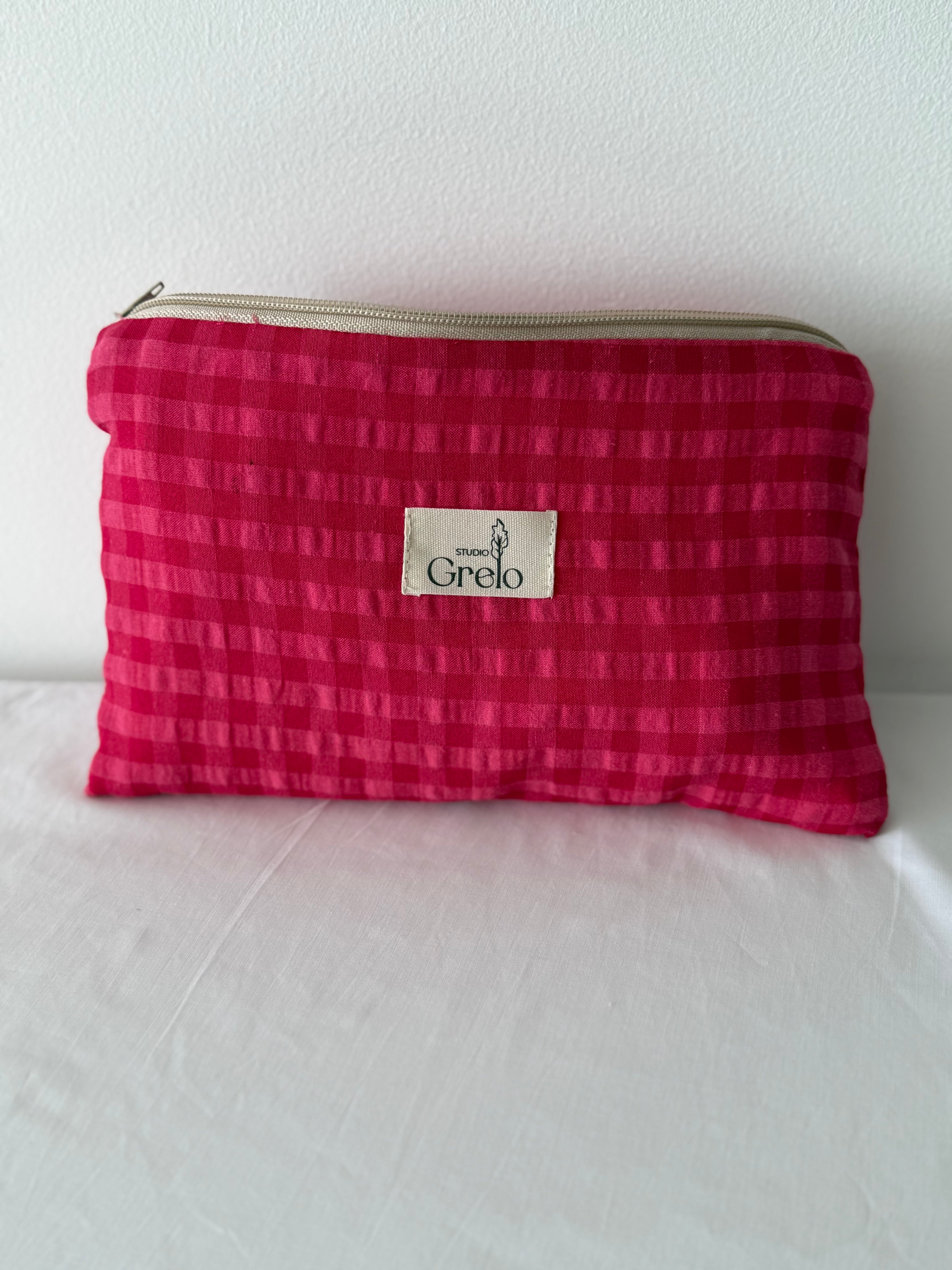 Neceser Mediano Vichy Fucsia