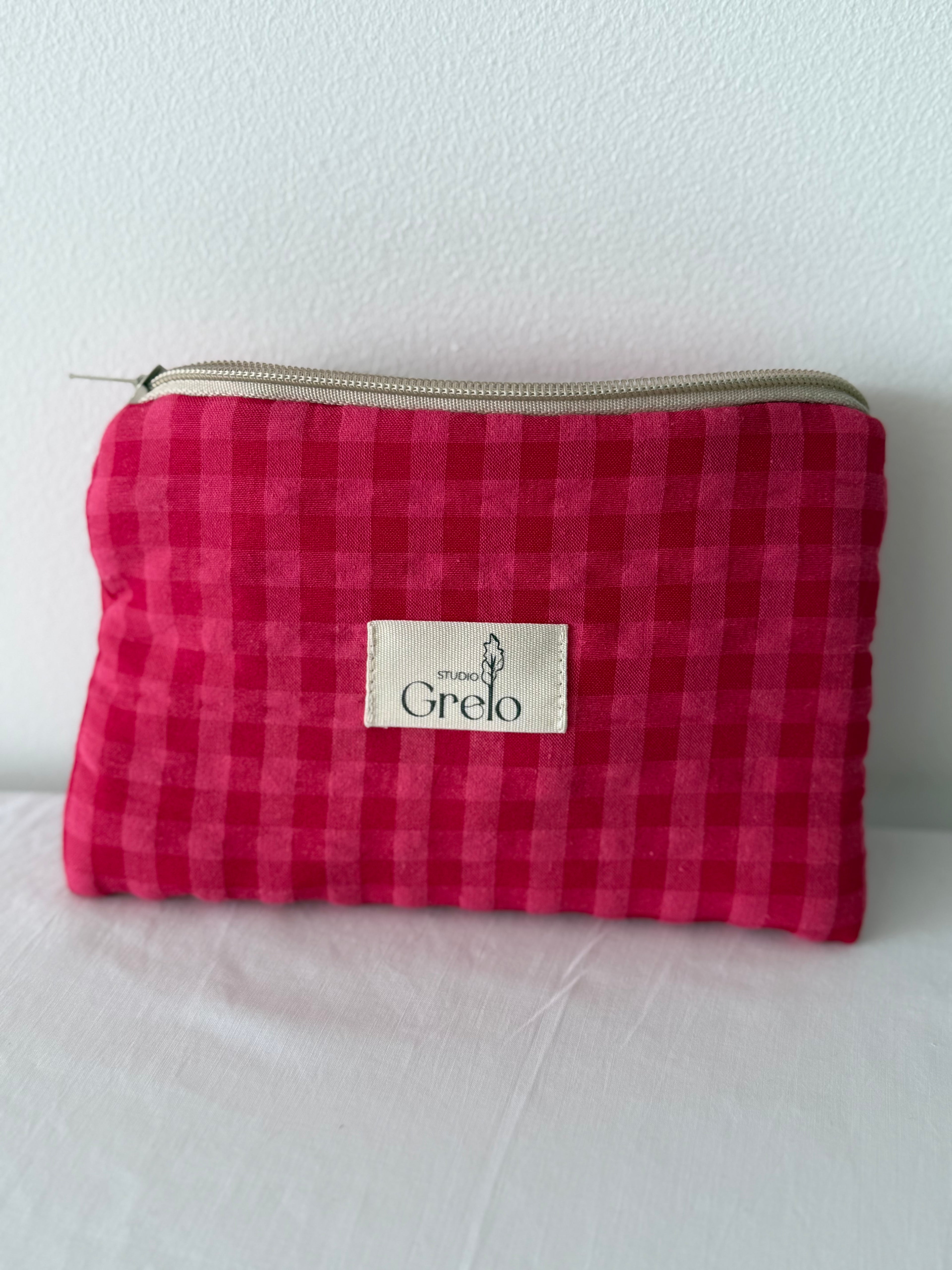 Neceser Pequeño Vichy Fucsia