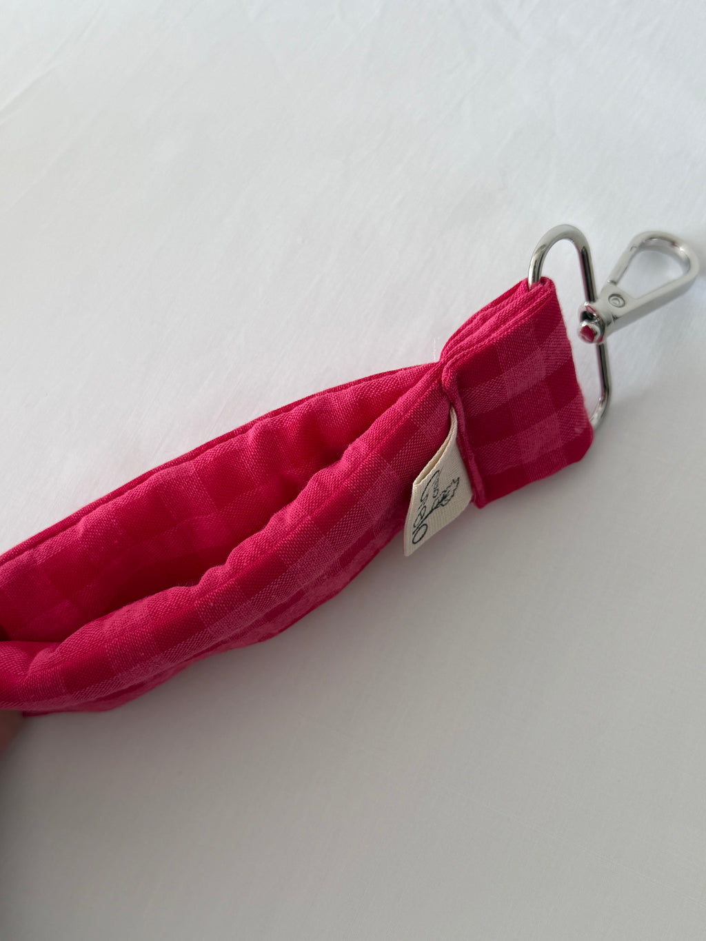 Llavero Vichy Fucsia