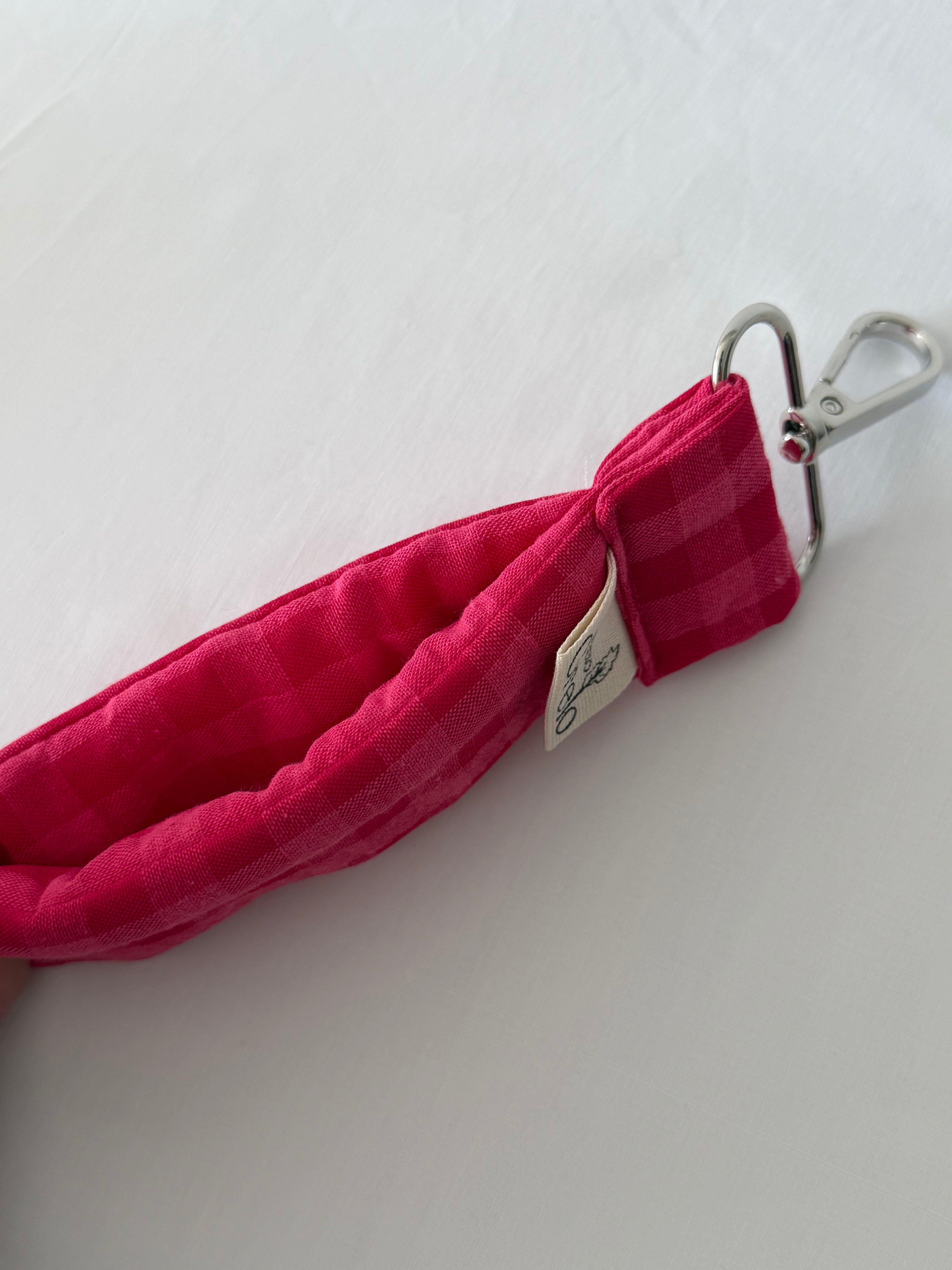 Llavero Vichy Fucsia