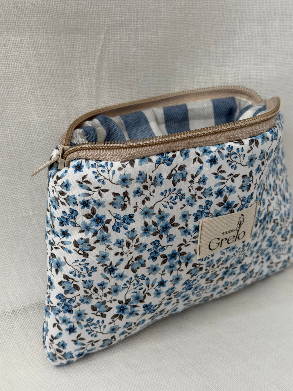 Neceser Pequeño Flores Azul