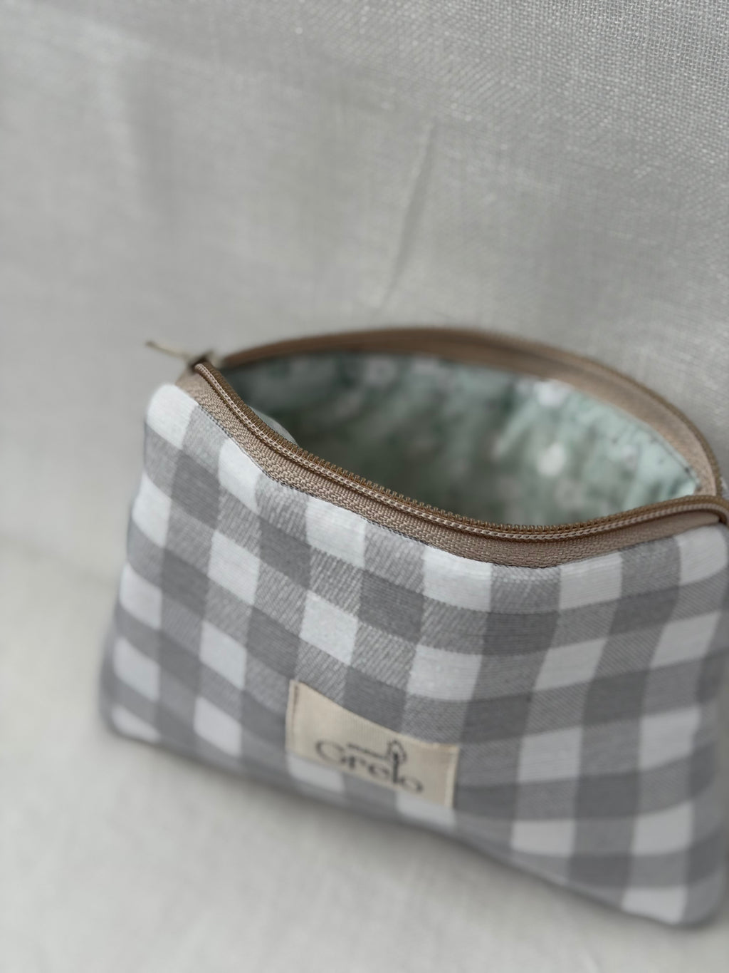 Neceser Pequeño Vichy Gris