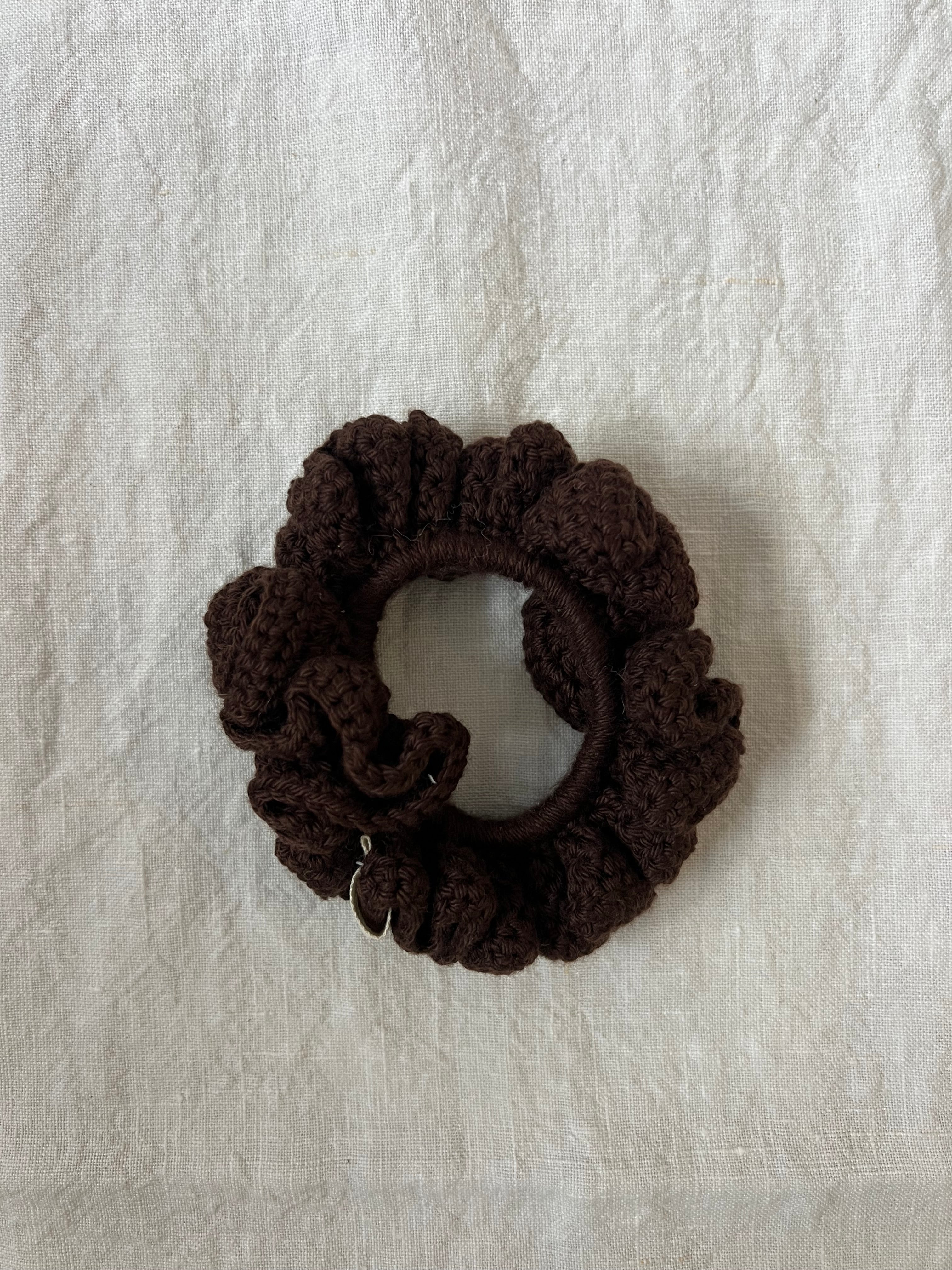 Coletero Scrunchie Marrón Chocolate