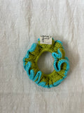 Coletero Scrunchie Verde y Azul