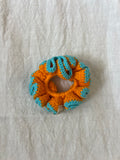 Coletero Scrunchie Naranja y Azul