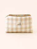 Neceser Pequeño Vichy Beige Blanco