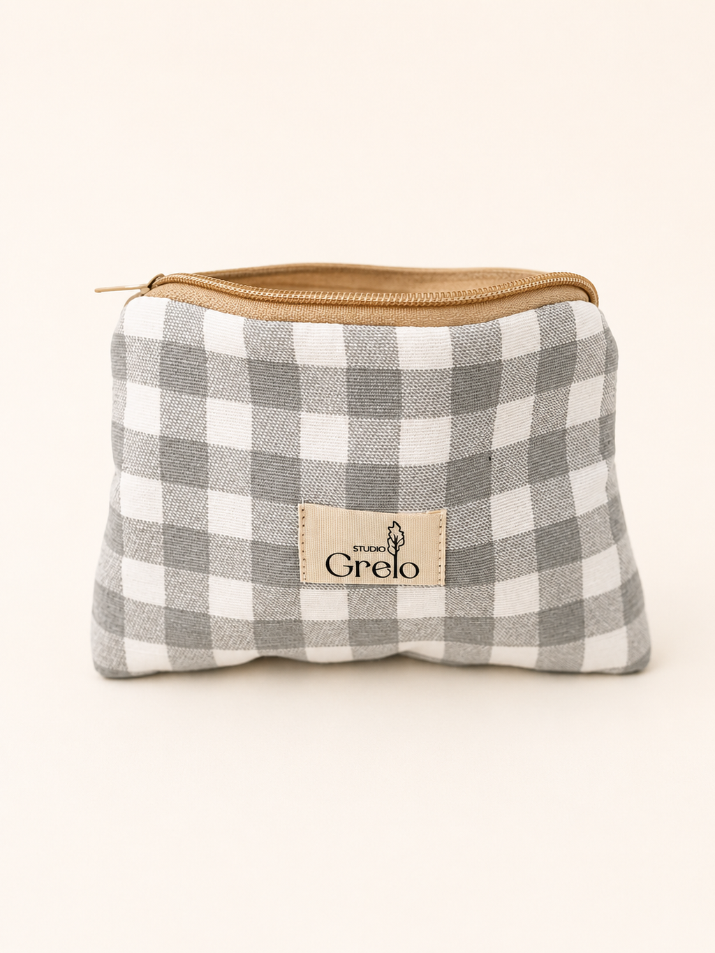 Neceser Pequeño Vichy Gris