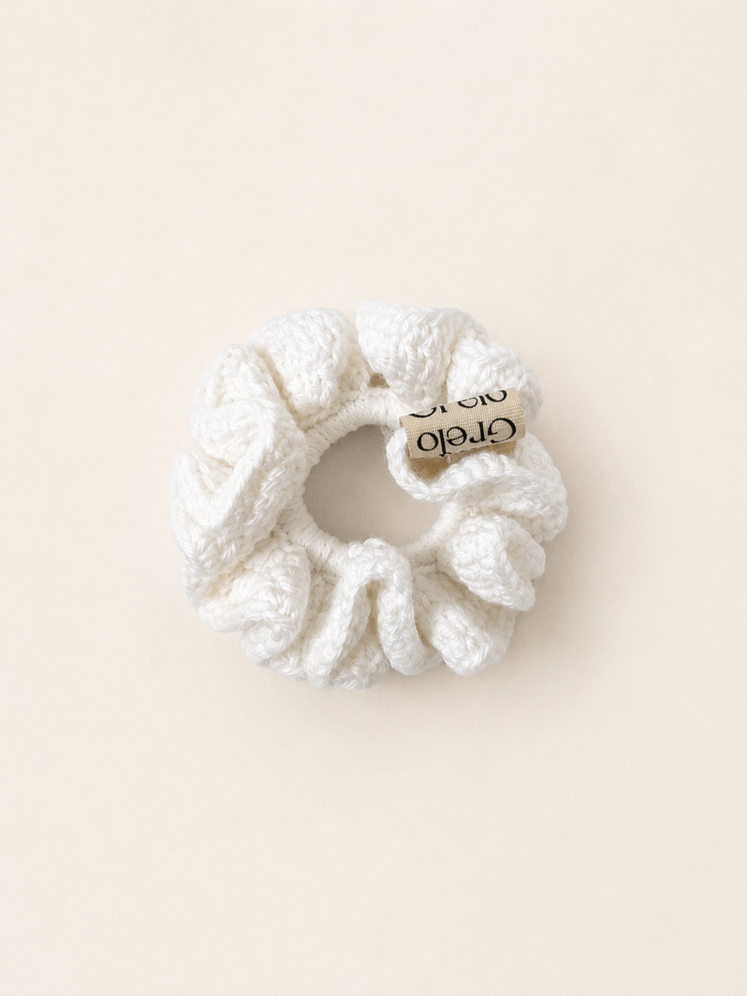Coletero Scrunchie Blanco