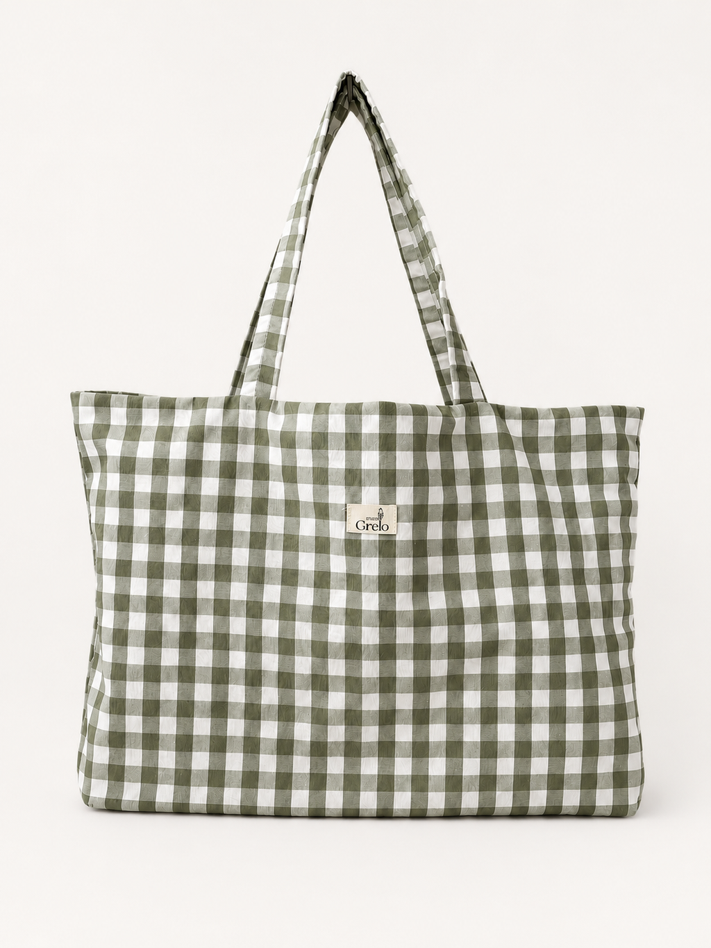 Tote Bag Vichy Verde Agua