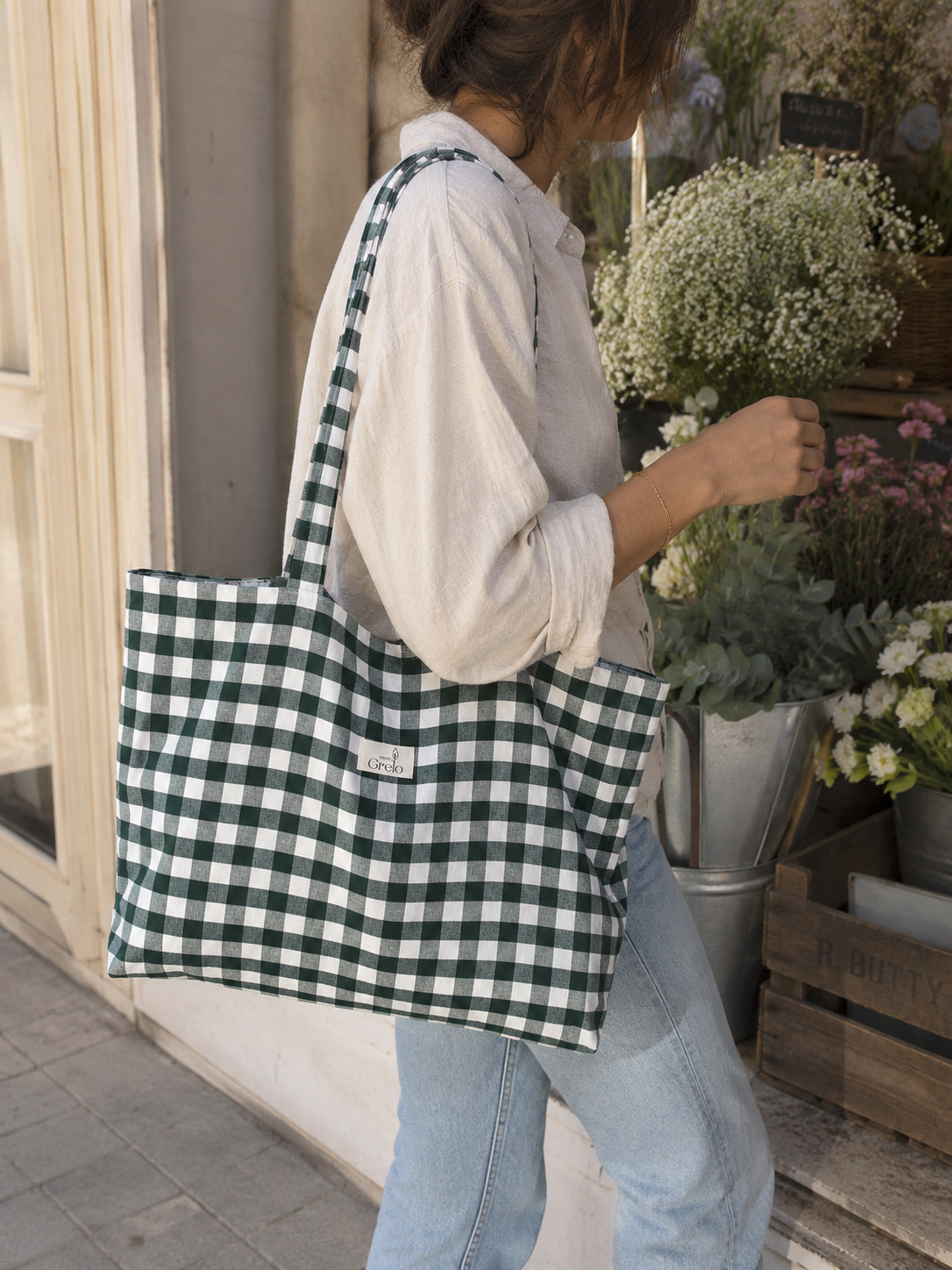 Tote Bag Vichy Verde